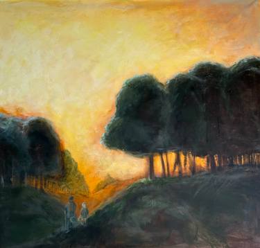 Original Expressionism Landscape Painting by Iryna Bondar