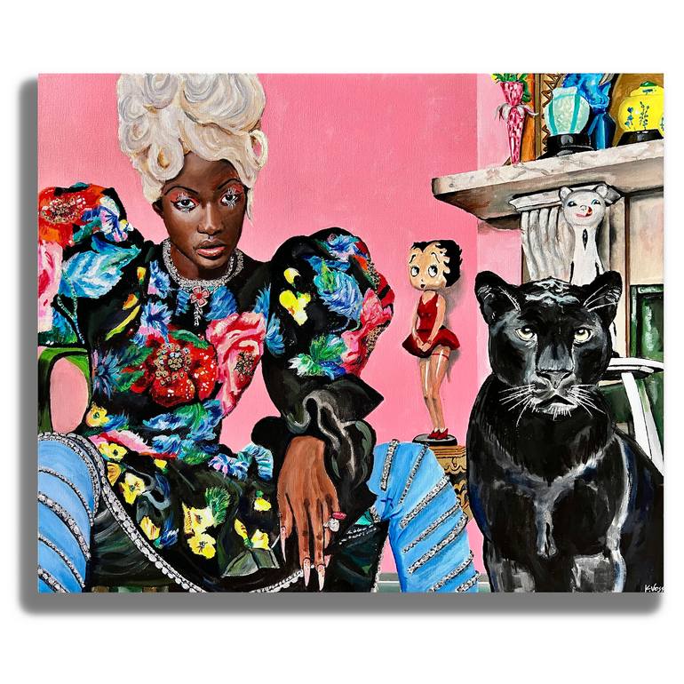 Original Figurative Fashion Paintings by Kristin Voss