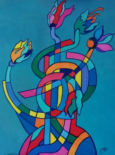 Original Abstract Painting by Elena Simonova