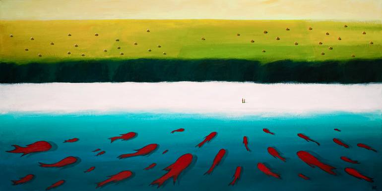 Print of Minimalism Landscape Paintings by Olga Krokh