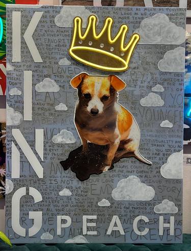 Original Abstract Dogs Mixed Media by Cassidy Barnes