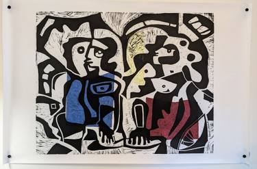 Original Abstract Women Printmaking by Lindsey Jones