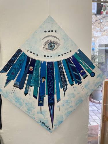 Original Pop Art Architecture Painting by Petra Loseck