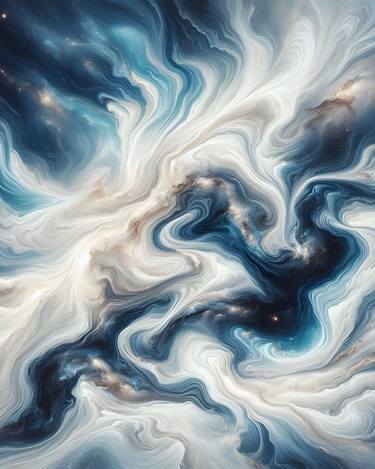 Print of Abstract Outer Space Digital by Kintsugi 99