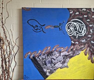 Original Abstract Expressionism Abstract Mixed Media by Shokufeh Kavani