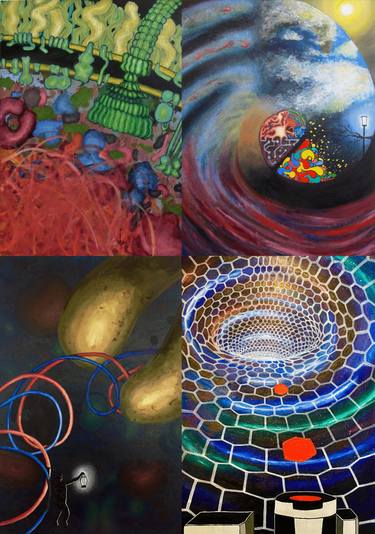 Original Abstract Science Painting by Manraj Gill
