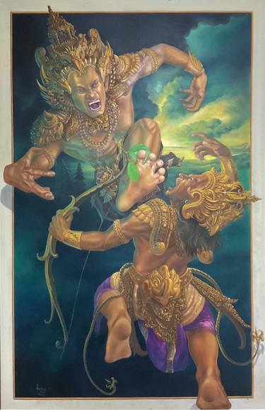 Original Classicism Classical Mythology Paintings by I Made Sudiana
