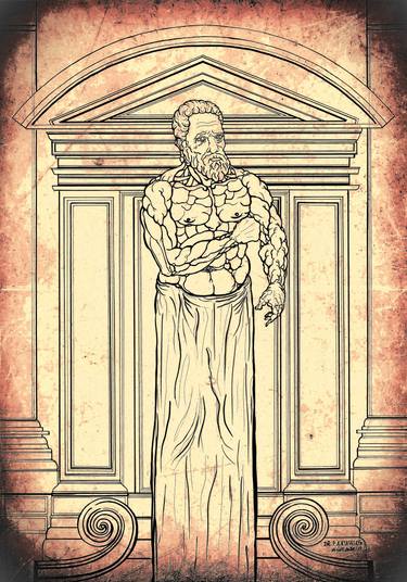 Original Baroque People Drawings by Pavlos Katavelos
