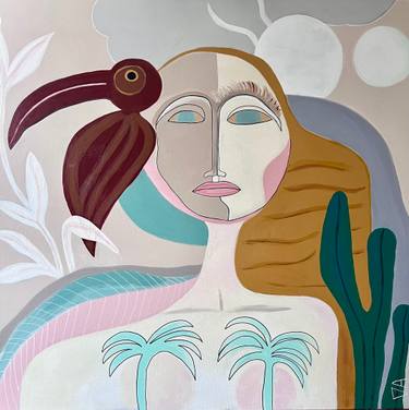 Original Artificial Intelligence Women Paintings by Vanessa Genachte