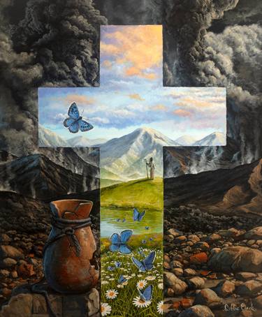 Original Conceptual Religious Painting by Debbie Clark