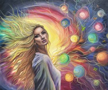 Print of Kinetic Outer Space Paintings by Elena Sokolova Azyazova