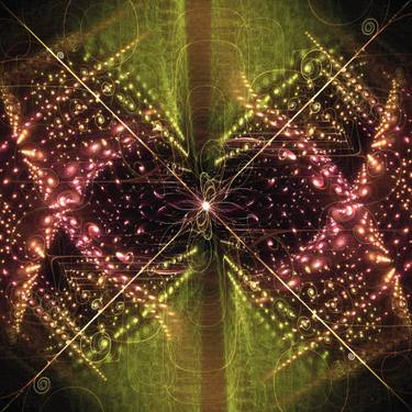Original Abstract Outer Space Printmaking by Gianluca Traina
