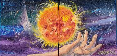 Original Expressionism Outer Space Paintings by Ji-Ryeon Kim
