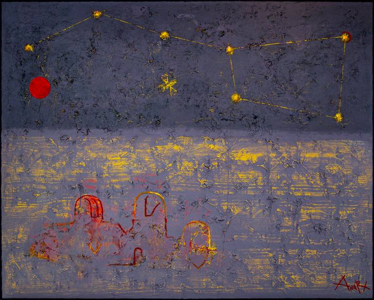 Original Contemporary Outer Space Paintings by Anar Huseynzada