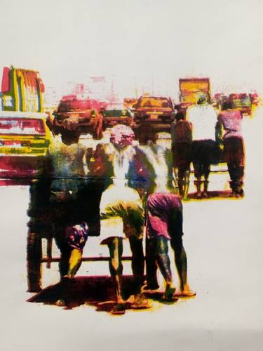 Original Contemporary Cities Printmaking by Amusan Joshua
