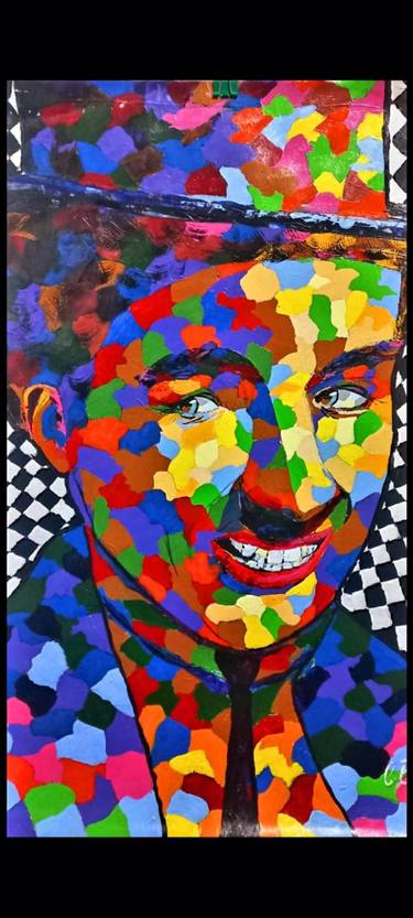 Original Abstract Expressionism Pop Culture/Celebrity Painting by Charles Baldez