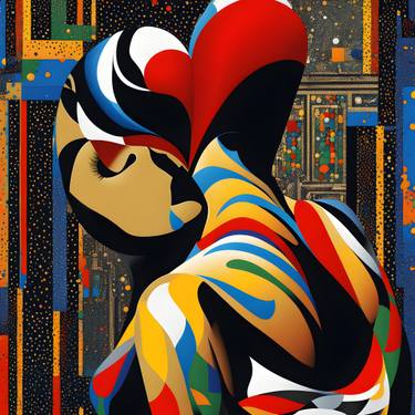 Original Art Deco Love Digital by Mr White