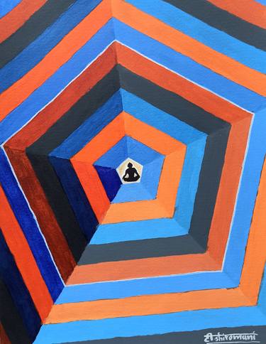 Original Geometric Abstract Paintings by Somnath Tambe