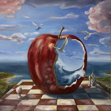 Original Surrealism Fantasy Painting by Elena Faushteyn