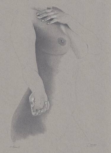 Original Figurative Nude Drawing by Walter Roos
