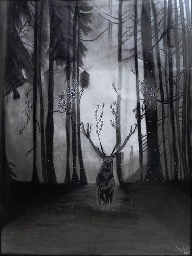 Original Black & White Nature Drawings by Mustabshirah Malik