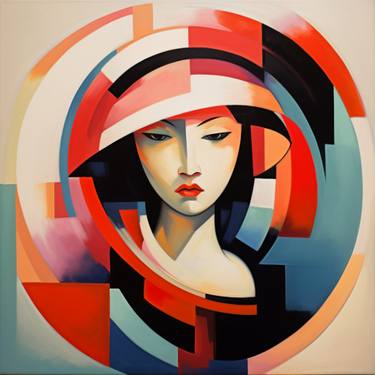 Original Cubism People Digital by Lena Logart