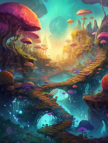 Original Digital Art Landscape Digital by Lena Logart