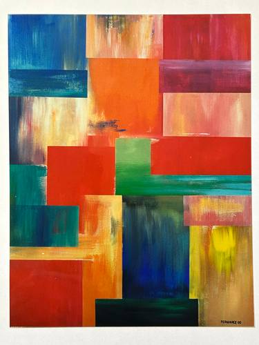 Original Abstract Expressionism Abstract Painting by Vicente Fernandez Cervera