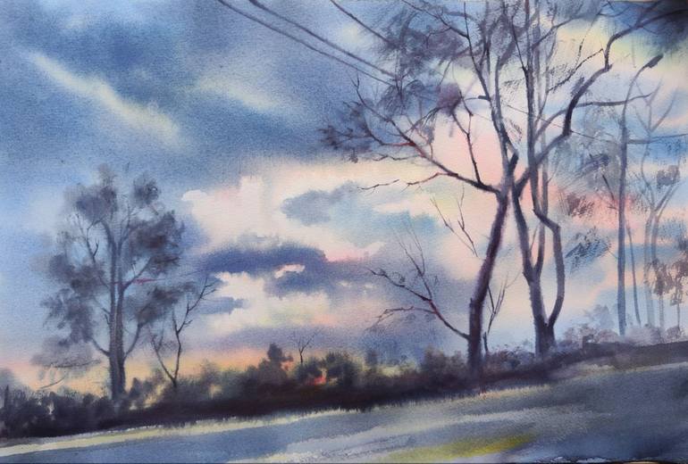 Print of Classicism Landscape Paintings by Alla Prisacar 