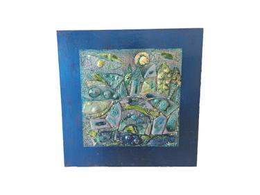 Original Abstract Landscape Mixed Media by Diana Boyadzhieva