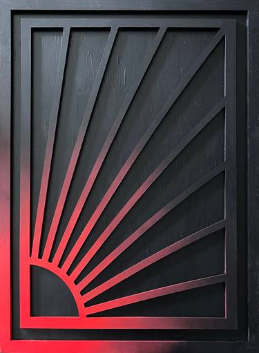 Original Conceptual Geometric Mixed Media by Rubae Rubae