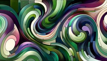 Print of Abstract Geometric Digital by Alberto Capitani