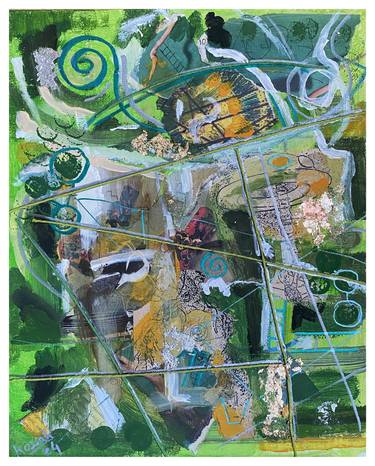 Original Abstract Expressionism Abstract Collage by Jakub Kossakowski