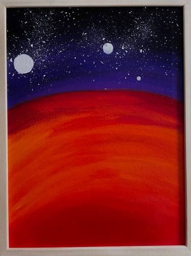Original Expressionism Outer Space Paintings by Pavel Busleika