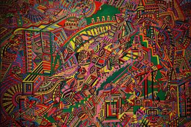 Original Abstract Expressionism Architecture Drawings by Luka Otarashvili