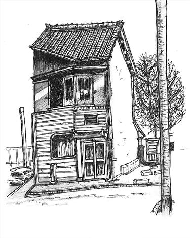 Original Black & White Architecture Drawings by Arfa Afzal