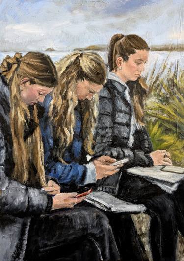 Original Portraiture People Painting by Ingrid Brown