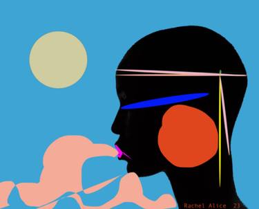 Original Abstract Expressionism Abstract Digital by Rachel Alice