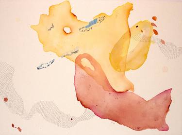 Original Color Field Painting Abstract Mixed Media by Carrie Hotz-Barth