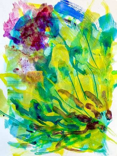 Original Abstract Landscape Painting by Helga Maria Albrecht