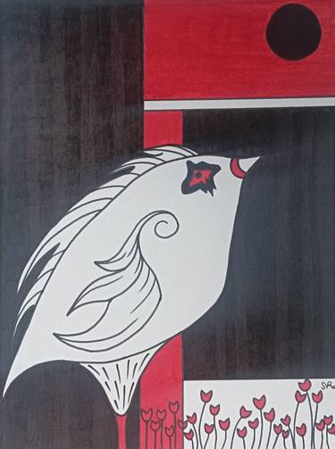 Original Symbolism Abstract Drawings by Athanasia Svr Mouzoke