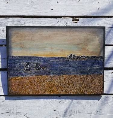 Original Contemporary Beach Mixed Media by Karine Jancourt