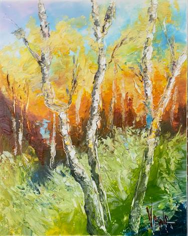 Original Abstract Expressionism Nature Paintings by Vena Grebenshikov