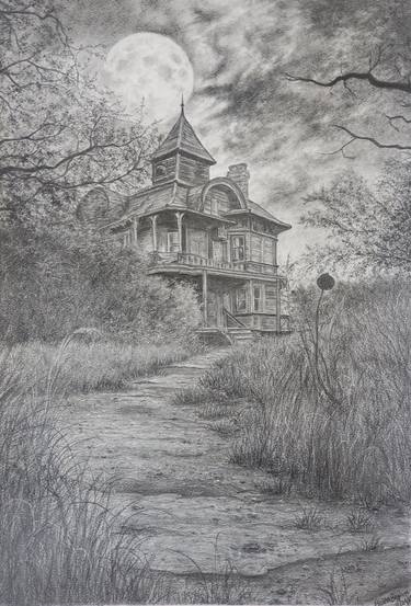 Original Black & White Landscape Drawings by Firoza Begum