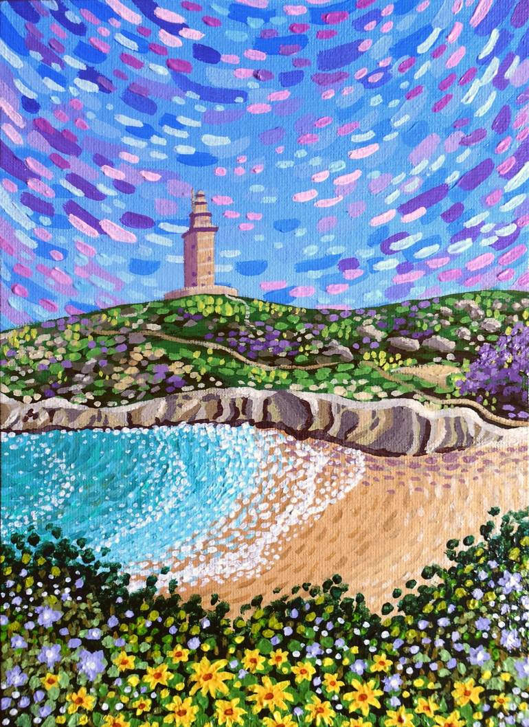 Original Impressionism Landscape Paintings by Sombras Blancas