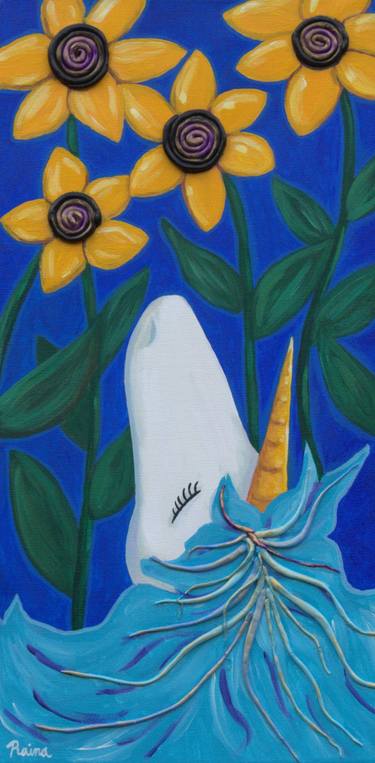 Original Contemporary Fantasy Mixed Media by Raina Andres