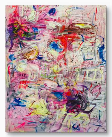 Original Abstract Love Mixed Media by Enexto Budu