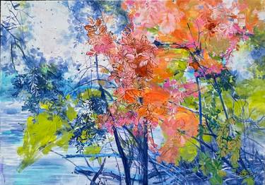 Original Abstract Expressionism Abstract Paintings by Tina  Ding