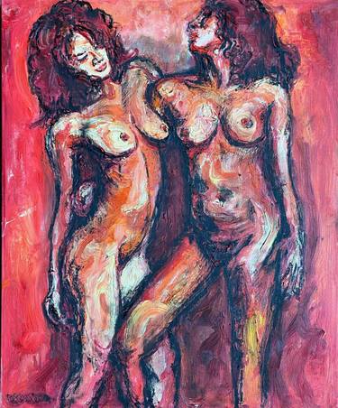 Original Expressionism Nude Painting by Ling Chen