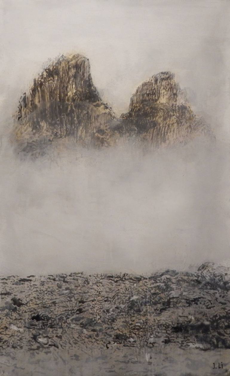 Original Conceptual Landscape Paintings by J Jie Li